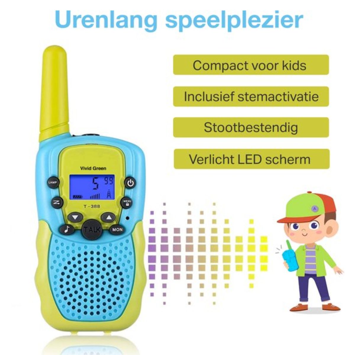 Walkie Talkie – Speelgoed – Portofoon – Blauw/Groen