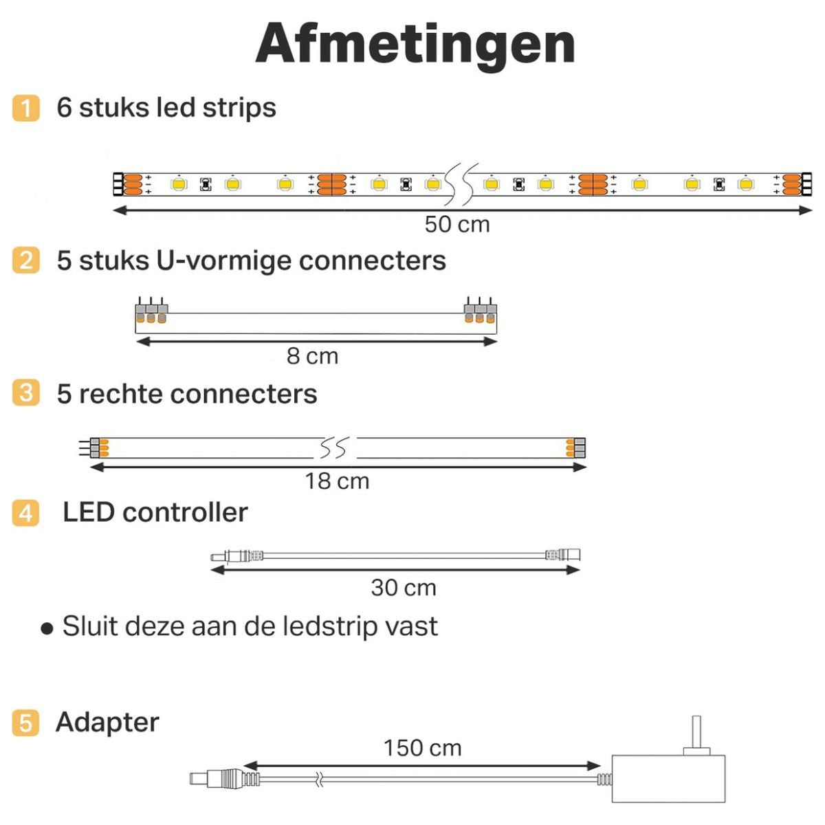 Ledstrip - Met Afstandsbediening - 3 Meter - Keukenverlichting