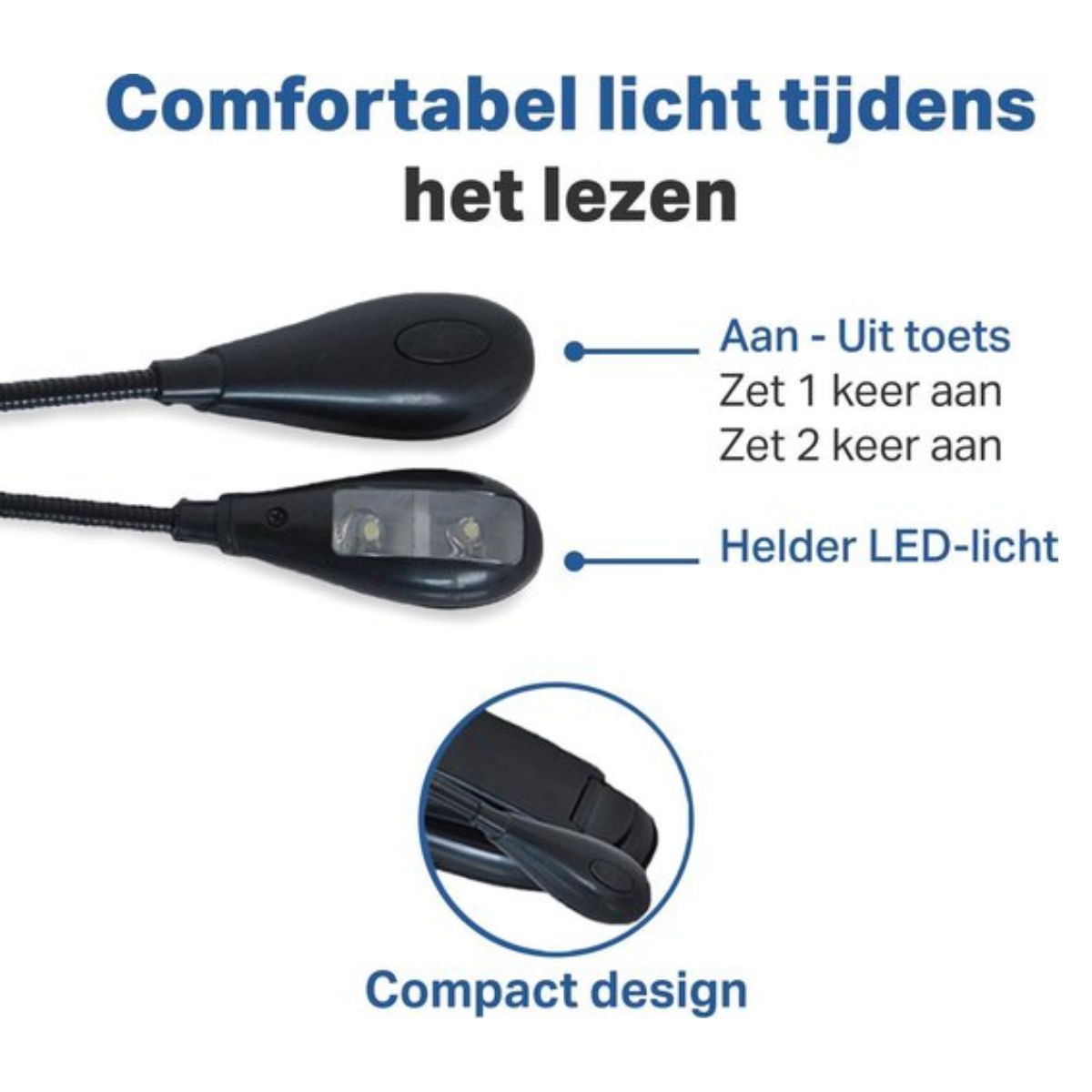 Leeslampje Met Klem – Zwart