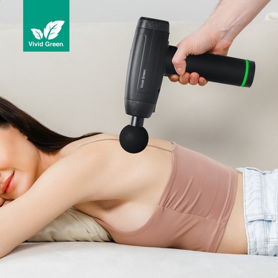 Massage Gun met 6 Opzetstukken & Opbergcase - Professioneel - Sport en Relax Massage apparaat - Draadloos - Zwart